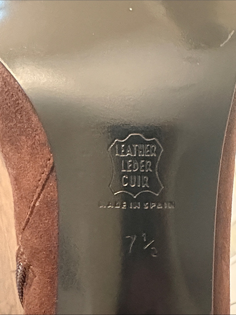 Proxy Brown Suede Ankle Boots with Gold Trim 7.5 - Picture 12 of 16